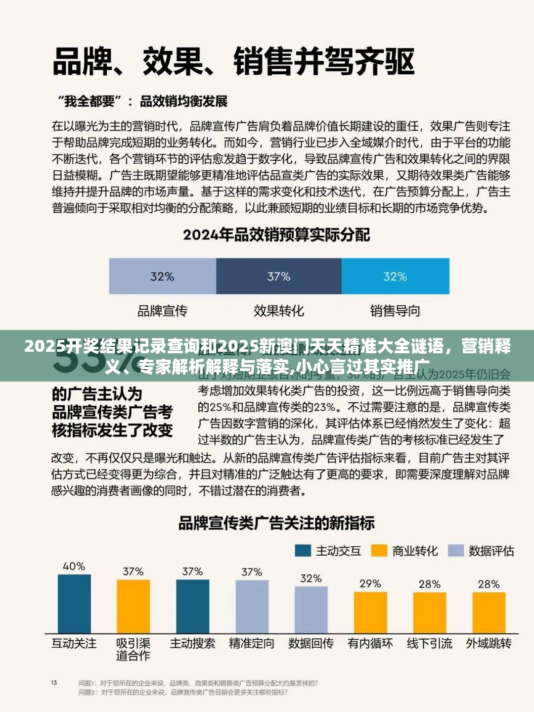 2025开奖结果记录查询和2025新澳门天天精准大全谜语，营销释义、专家解析解释与落实,小心言过其实推广