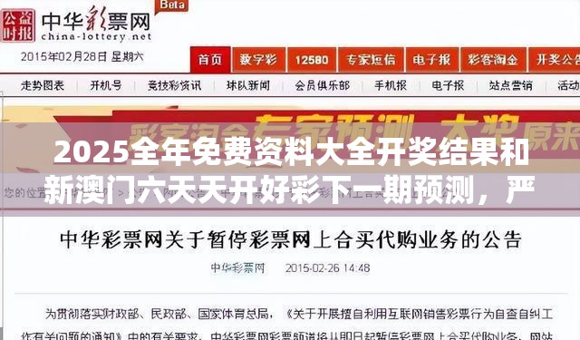 2025全年免费资料大全开奖结果和新澳门六天天开好彩下一期预测，严防消费陷阱,完整释义、专家解析解释与落实