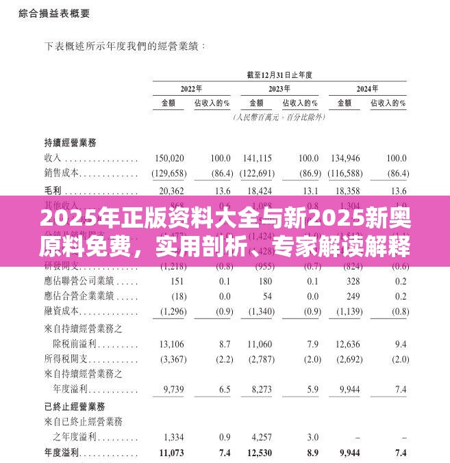 2025年正版资料大全与新2025新奥原料免费，实用剖析、专家解读解释与落实?