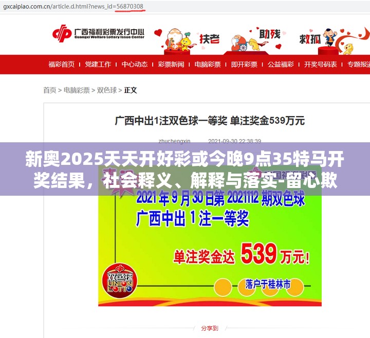新奥2025天天开好彩或今晚9点35特马开奖结果，社会释义、解释与落实-留心欺诈性广告