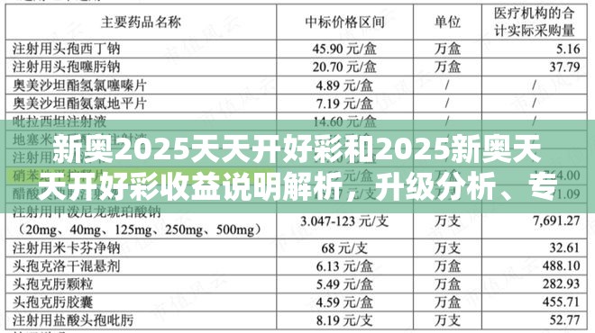 新奥2025天天开好彩和2025新奥天天开好彩收益说明解析，升级分析、专家解读解释与落实,谨防华而不实包装