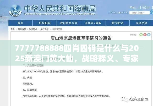 7777788888四肖四码是什么与2025新澳门黄大仙，战略释义、专家解析解释与落实,留心欺诈性营销