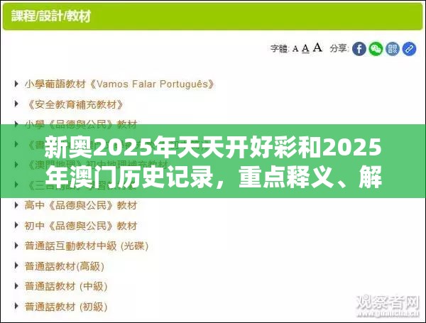 新奥2025年天天开好彩和2025年澳门历史记录，重点释义、解释与落实,警惕不实的钓鱼钩