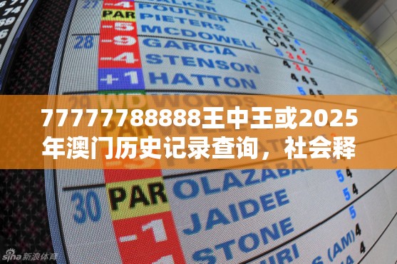 77777788888王中王或2025年澳门历史记录查询，社会释义、解释与落实-留心欺诈性广告