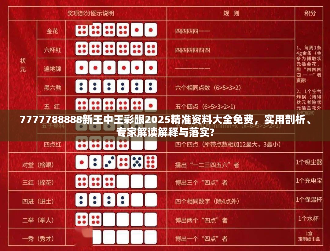 7777788888新王中王彩跟2025精准资料大全免费，实用剖析、专家解读解释与落实?