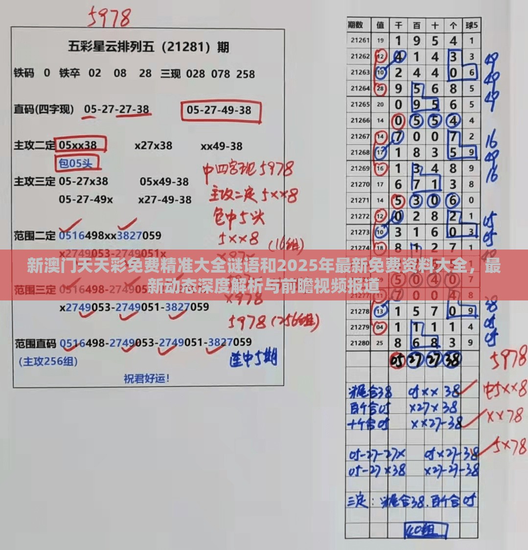 新澳门天天彩免费精准大全谜语和2025年最新免费资料大全，最新动态深度解析与前瞻视频报道